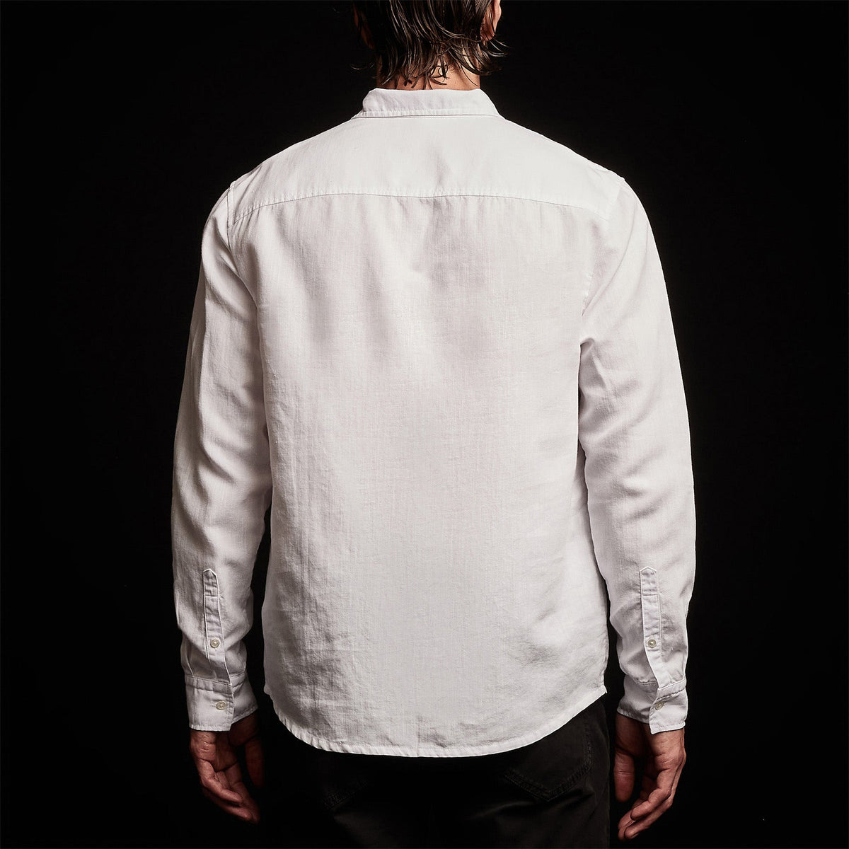 Cotton Linen Twill Classic Fit Shirt in White | James Perse Los Angeles