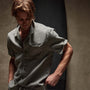 Cotton Linen Short Sleeve in Silver Grey Pigment | James Perse Los Angeles