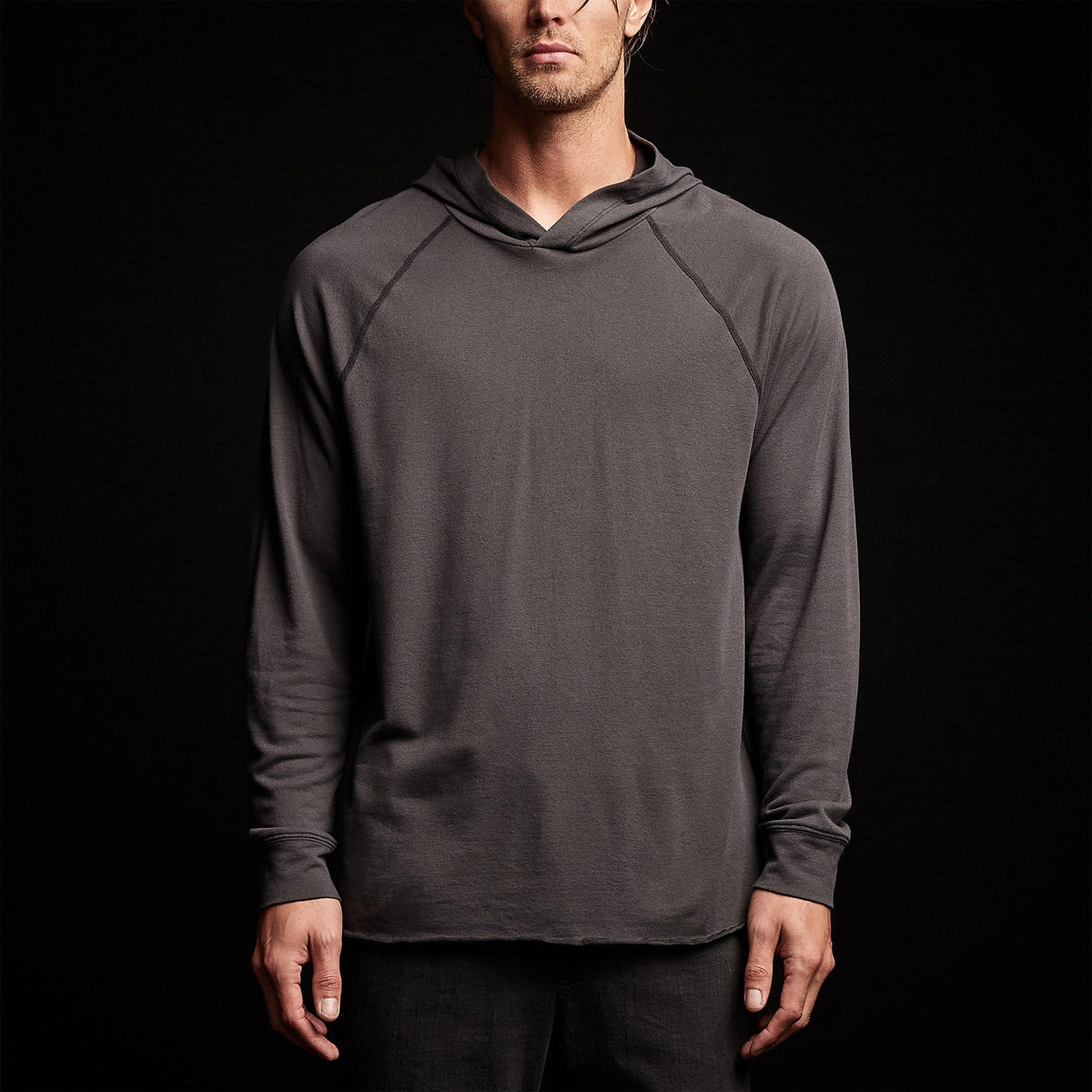 Crisp Cotton Terry Hoodie in Magma | James Perse Los Angeles