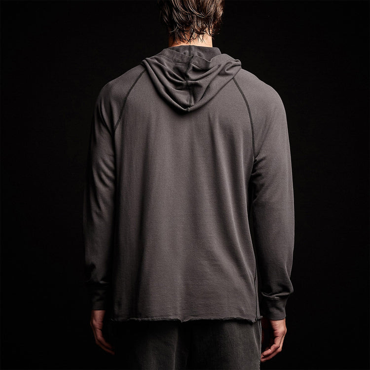 Crisp Cotton Terry Hoodie in Magma | James Perse Los Angeles