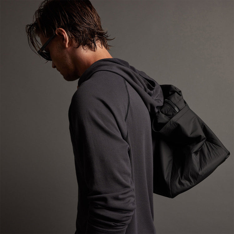 Crisp Cotton Terry Hoodie in Magma | James Perse Los Angeles