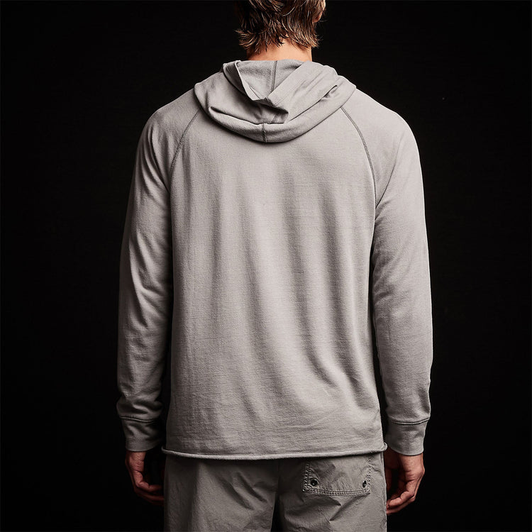 Crisp Cotton Terry Hoodie in Silver Grey | James Perse Los Angeles