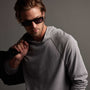 Crisp Cotton Terry Hoodie in Silver Grey | James Perse Los Angeles
