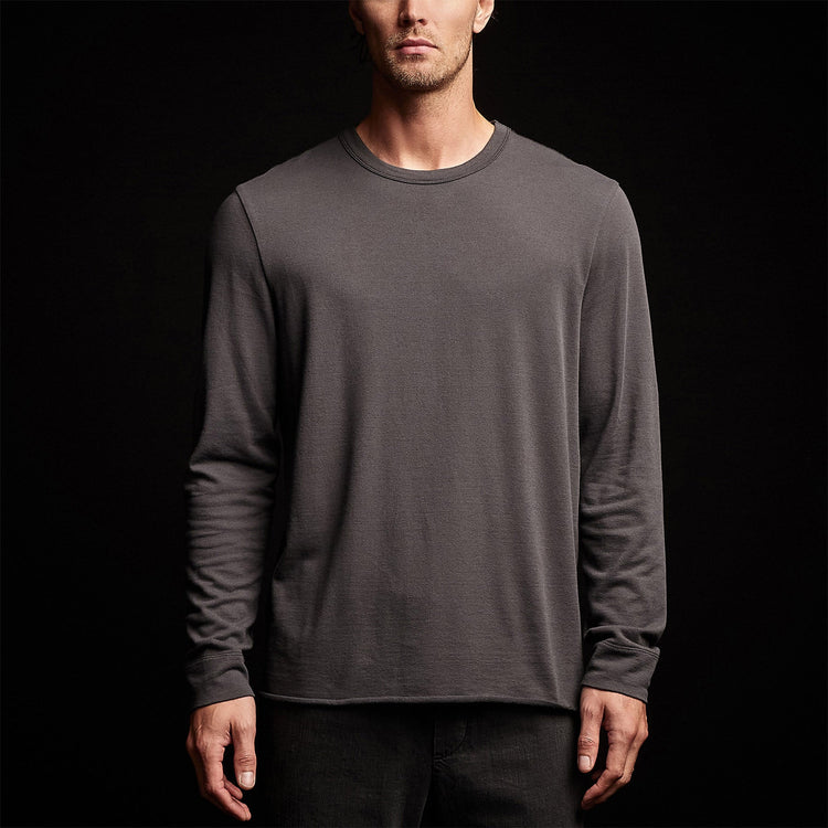 Crisp Cotton Terry Pulloverin Magma | James Perse Los Angeles