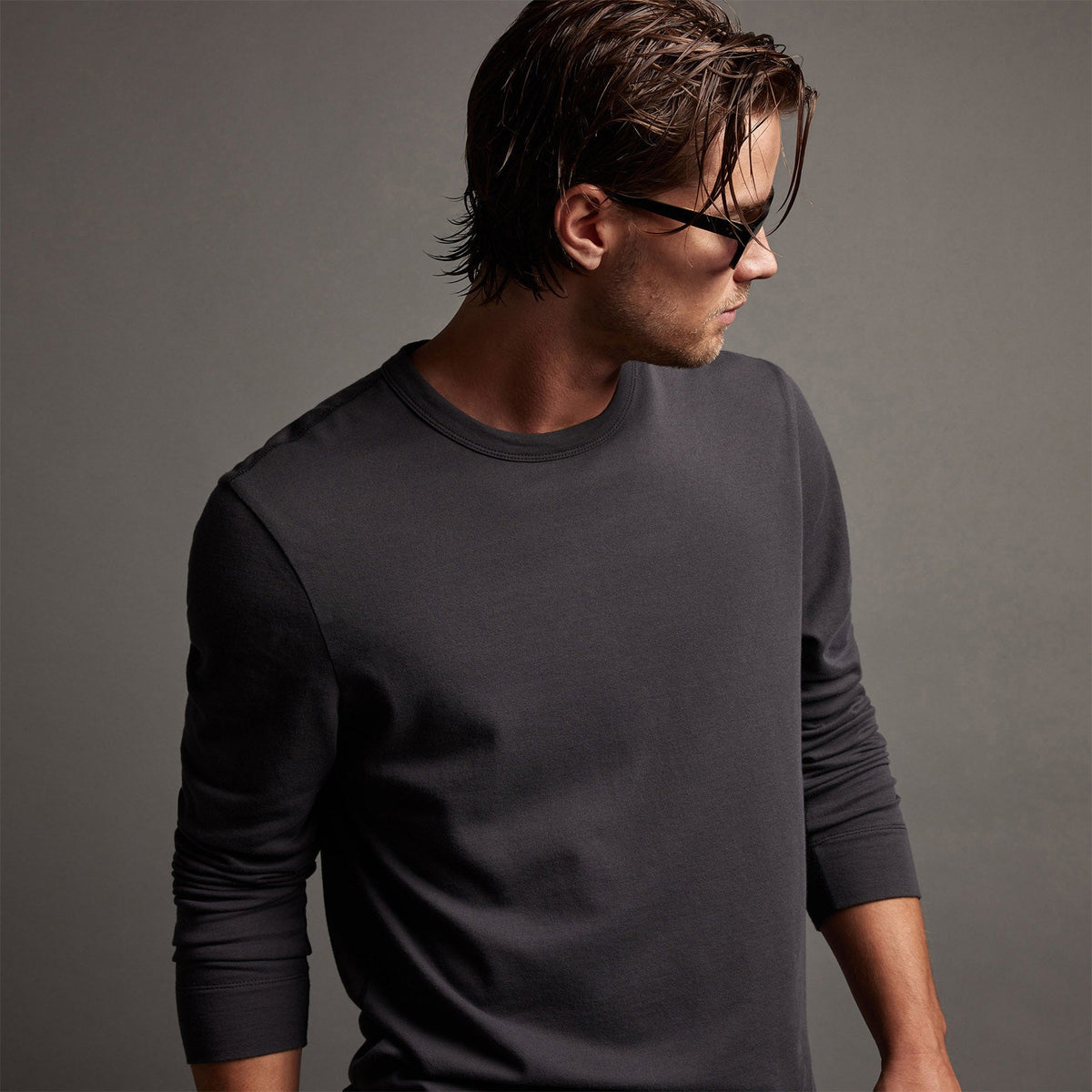 Crisp Cotton Terry Pulloverin Magma | James Perse Los Angeles