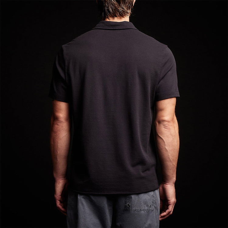 Crisp Cotton Terry Polo in French Navy | James Perse Los Angeles