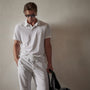 Crisp Cotton Terry Polo in White | James Perse Los Angeles