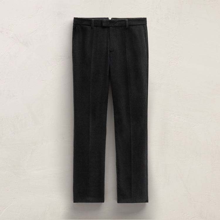 Cotton Cashmere Corduroy Suit Pant in Black | James Perse Los Angeles FLAT