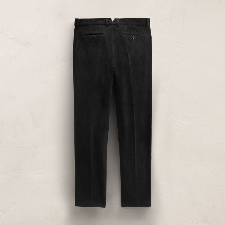 Cotton Cashmere Corduroy Suit Pant in Black | James Perse Los Angeles FLAT