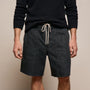 Linen Denim Drawstring Short in Black Wash | James Perse Los Angeles