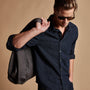 Lightweight Denim Garment Washed Shirt in Blue Black | James Perse Los Angeles