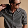 Lightweight Denim Garment Washed Shirt in Grey Denim | James Perse Los Angeles