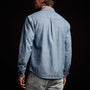 Lightweight Denim Garment Washed Shirt in Light Wash | James Perse Los Angeles