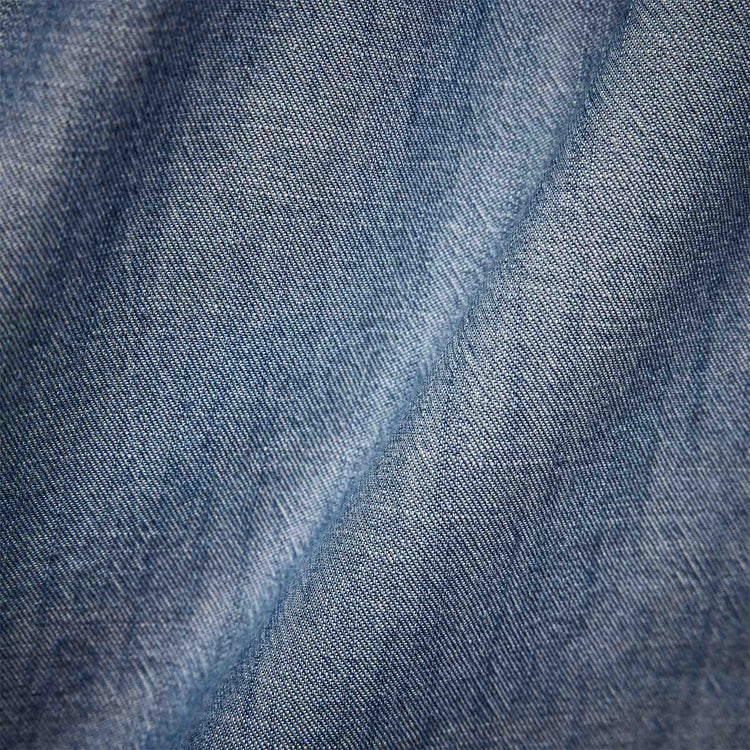 Lightweight Denim Garment Washed Shirt in Light Wash | James Perse Los Angeles