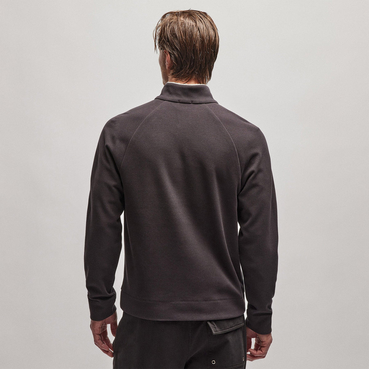 Sherpa Lined Scuba Half Zip in Magma | James Perse Los Angeles