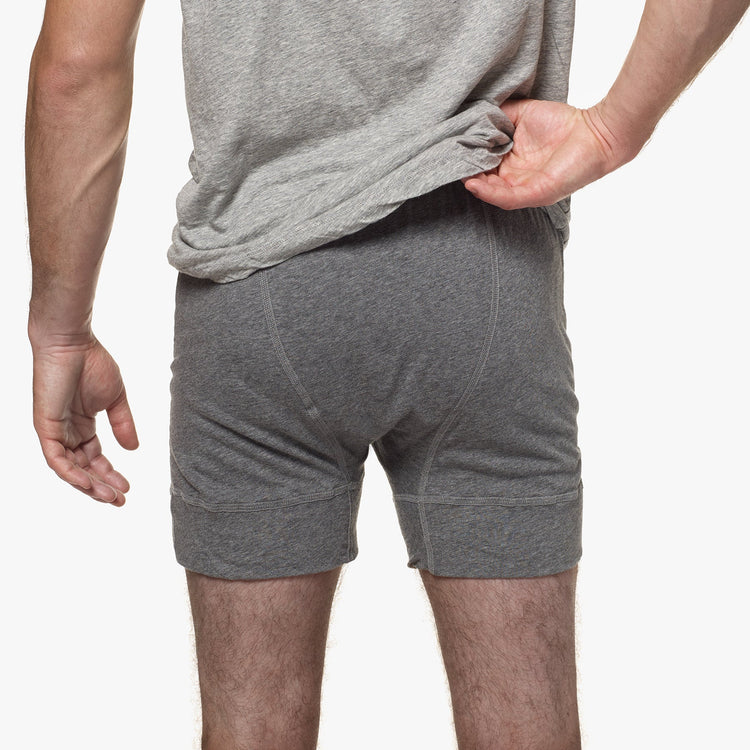 Melange Jersey Boxer Short In Heather Charcoal | James Perse Los Angeles