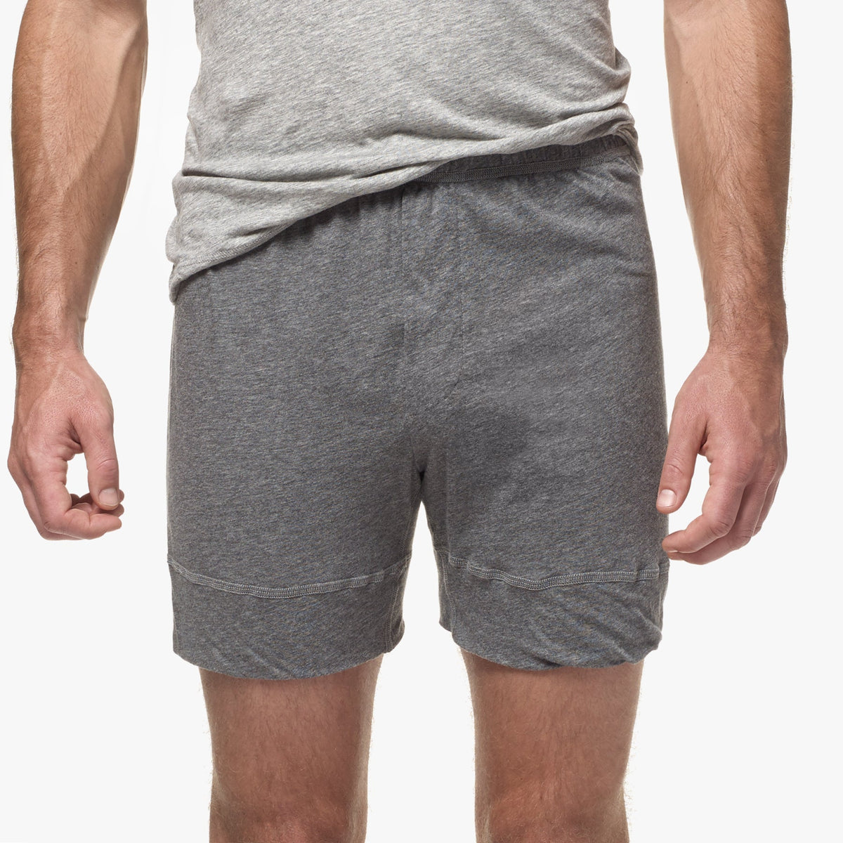 Melange Jersey Boxer Short In Heather Charcoal | James Perse Los Angeles