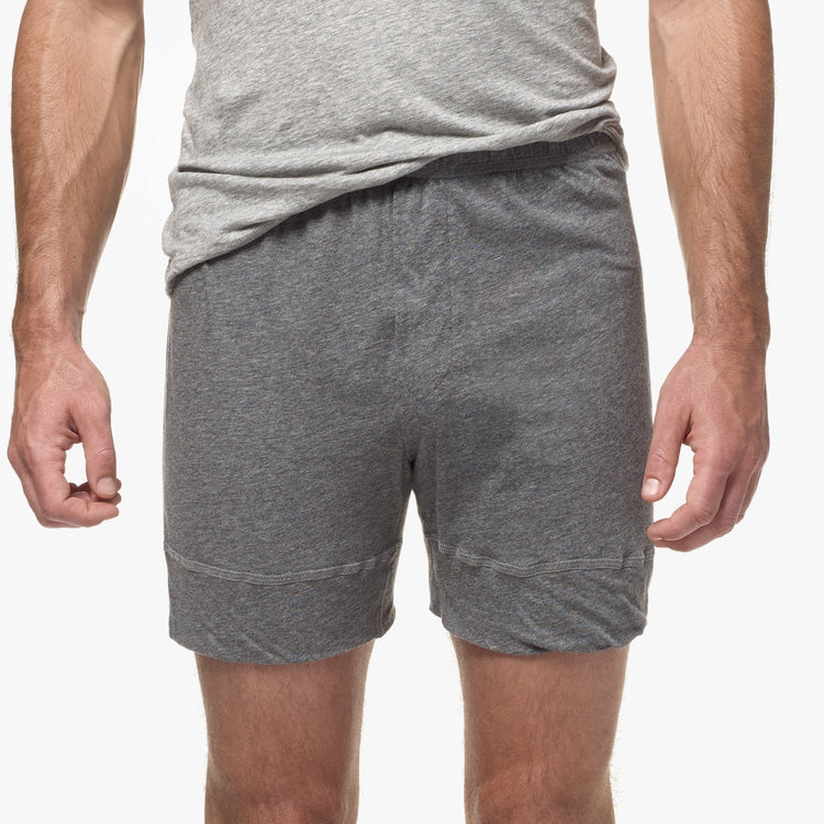 Melange Jersey Boxer Short In Heather Charcoal | James Perse Los Angeles