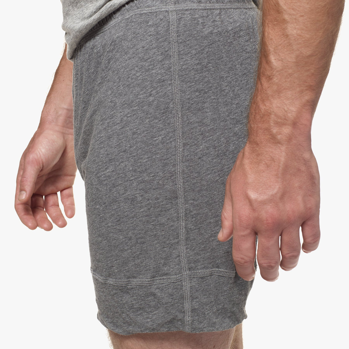 Melange Jersey Boxer Short In Heather Charcoal | James Perse Los Angeles
