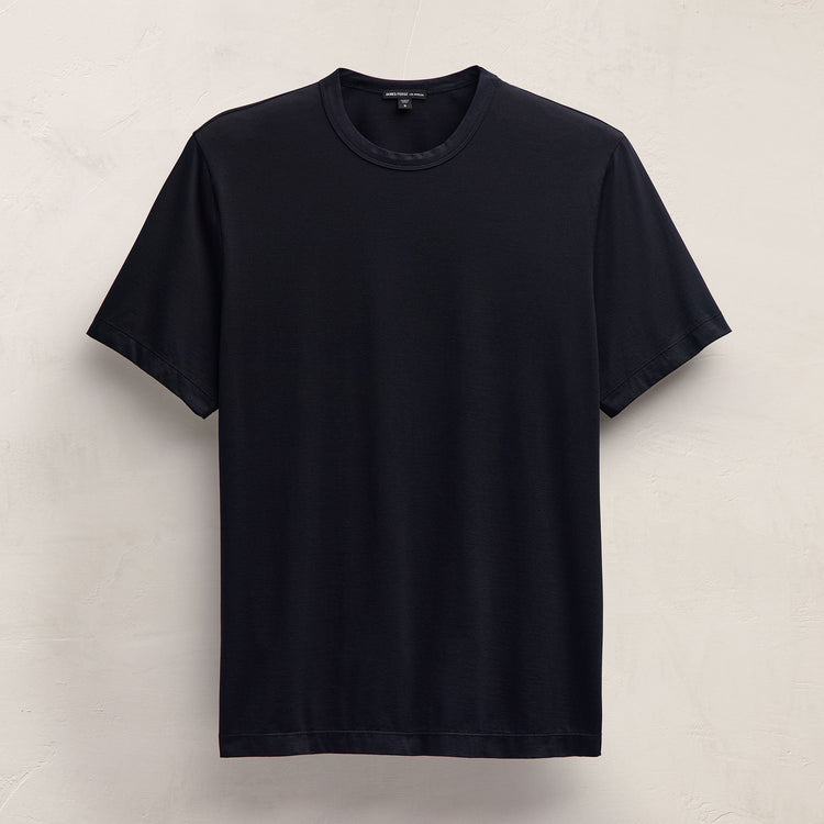 Double Ply Lotus Jrsy Short Sleeve Crew in Deep | James Perse Los Angeles FLAT