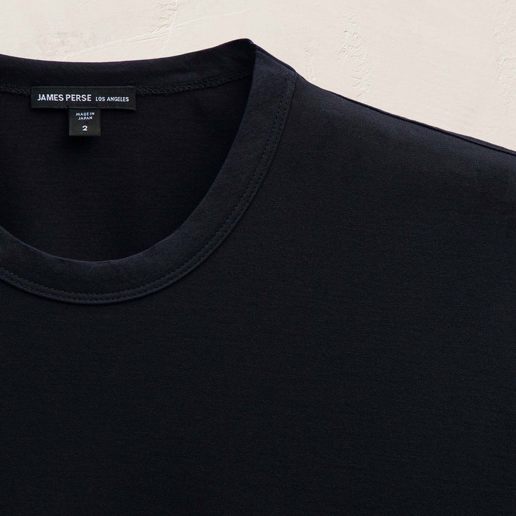 Double Ply Lotus Jrsy Short Sleeve Crew in Deep | James Perse Los Angeles FLAT