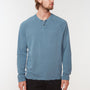 Dry Touch Jersey Raglan Henley in Globe Pigment | James Perse Los Angeles