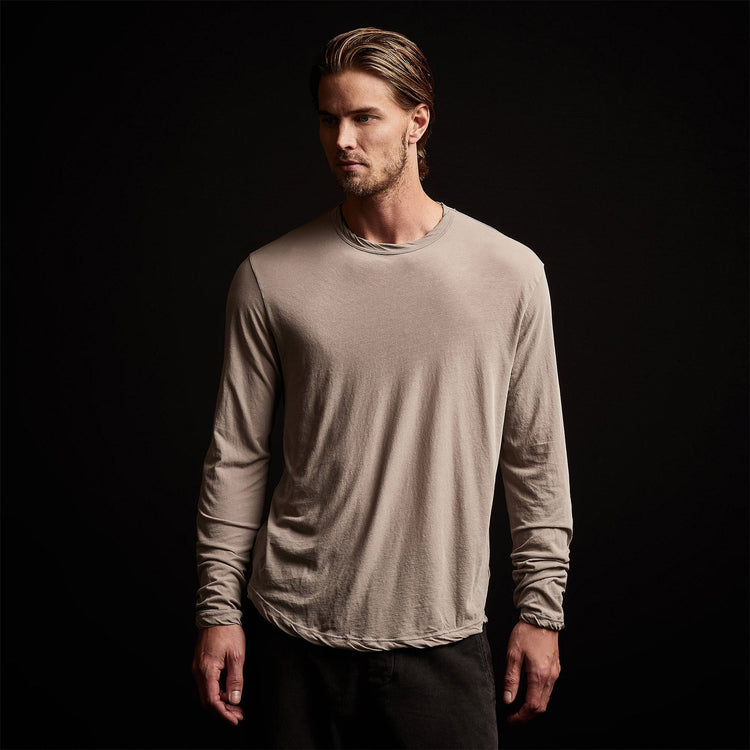 L/S Crew Neck Tee in Dapple | James Perse Los Angeles