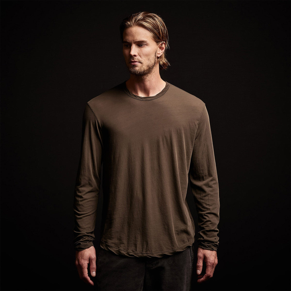 L/S Crew Neck Tee in Tent | James Perse Los Angeles