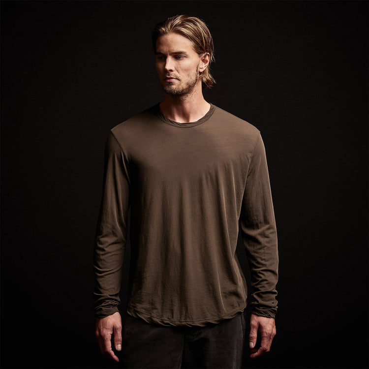 L/S Crew Neck Tee in Tent | James Perse Los Angeles
