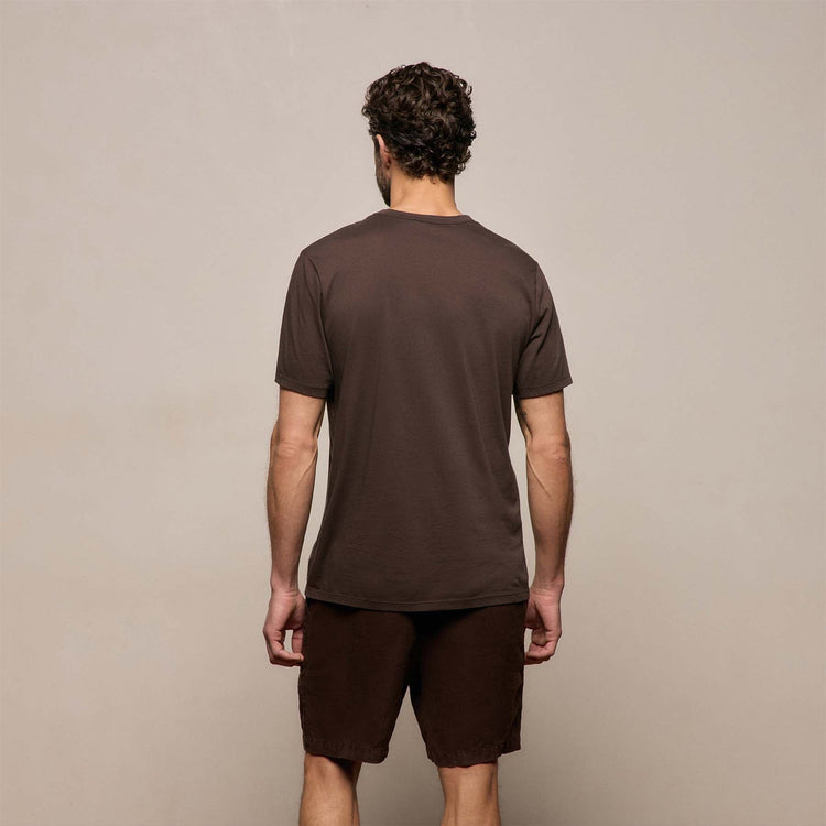 Luxe Lotus Jersey Tee in Bark | James Perse Los Angeles