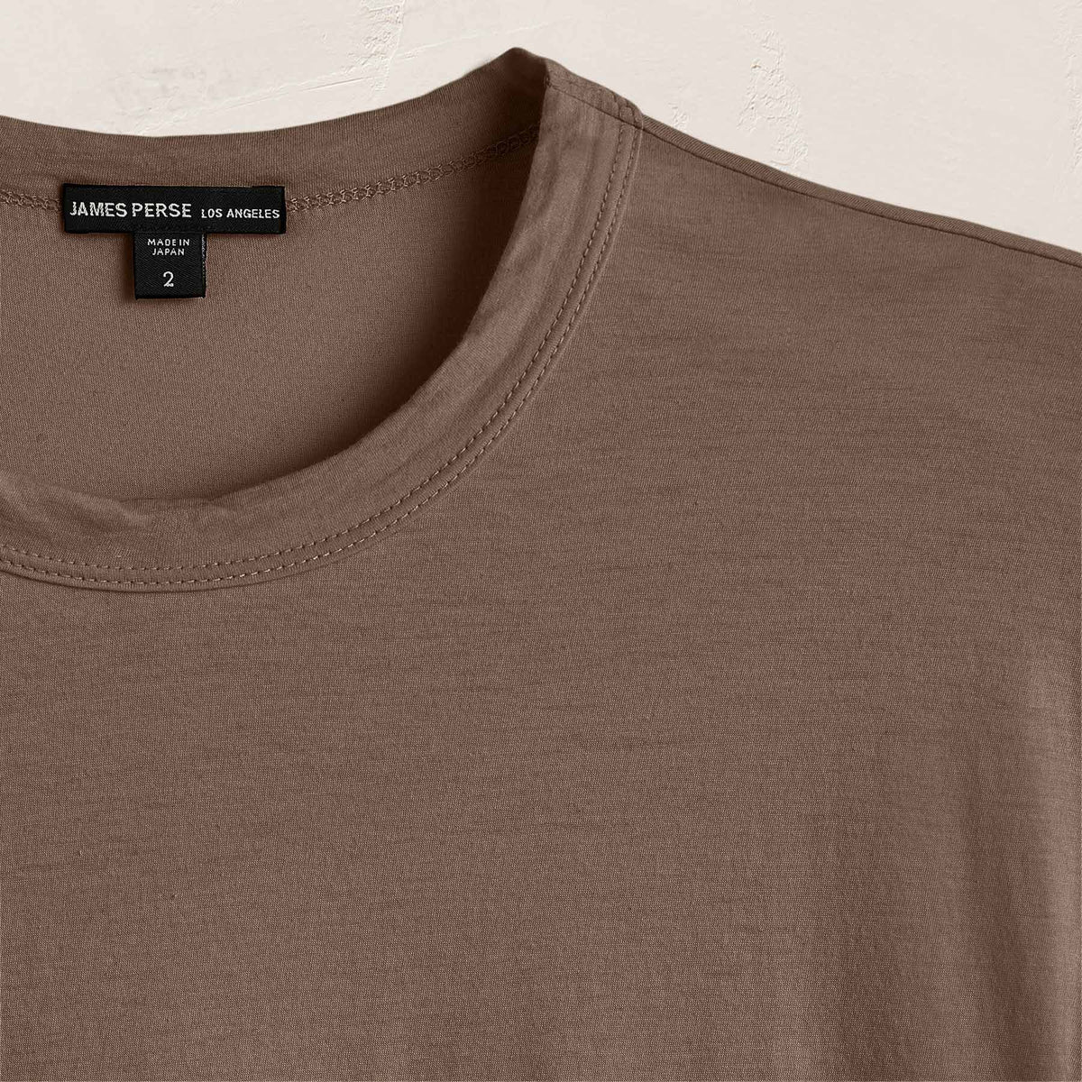 Luxe Lotus Jersey Tee in Caribou | James Perse Los Angeles FLAT