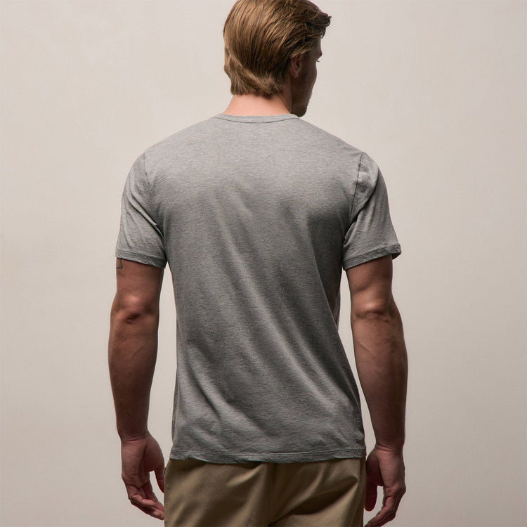 Luxe Lotus Jersey Tee in Heather Grey | James Perse Los Angeles