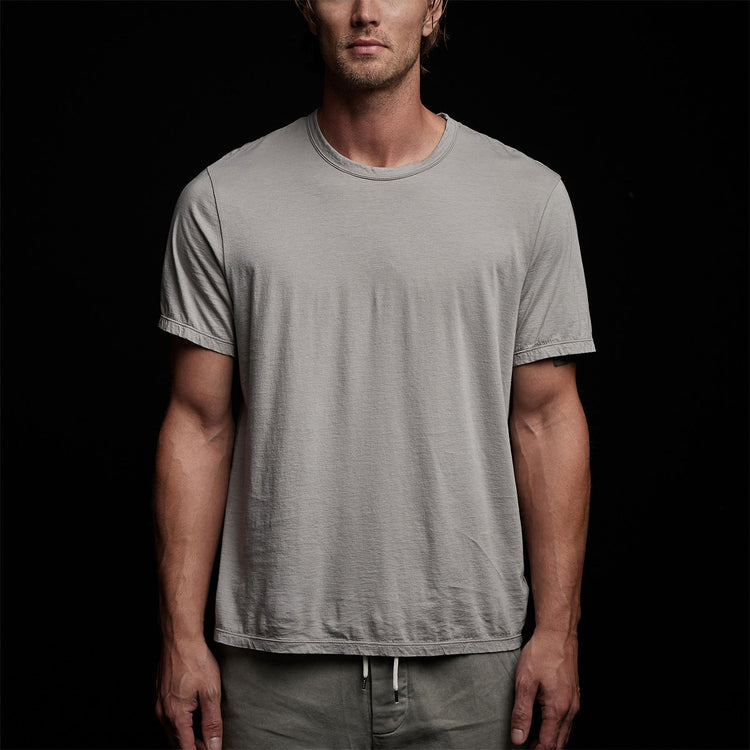 Luxe Lotus Jersey Tee in Paver | James Perse Los Angeles
