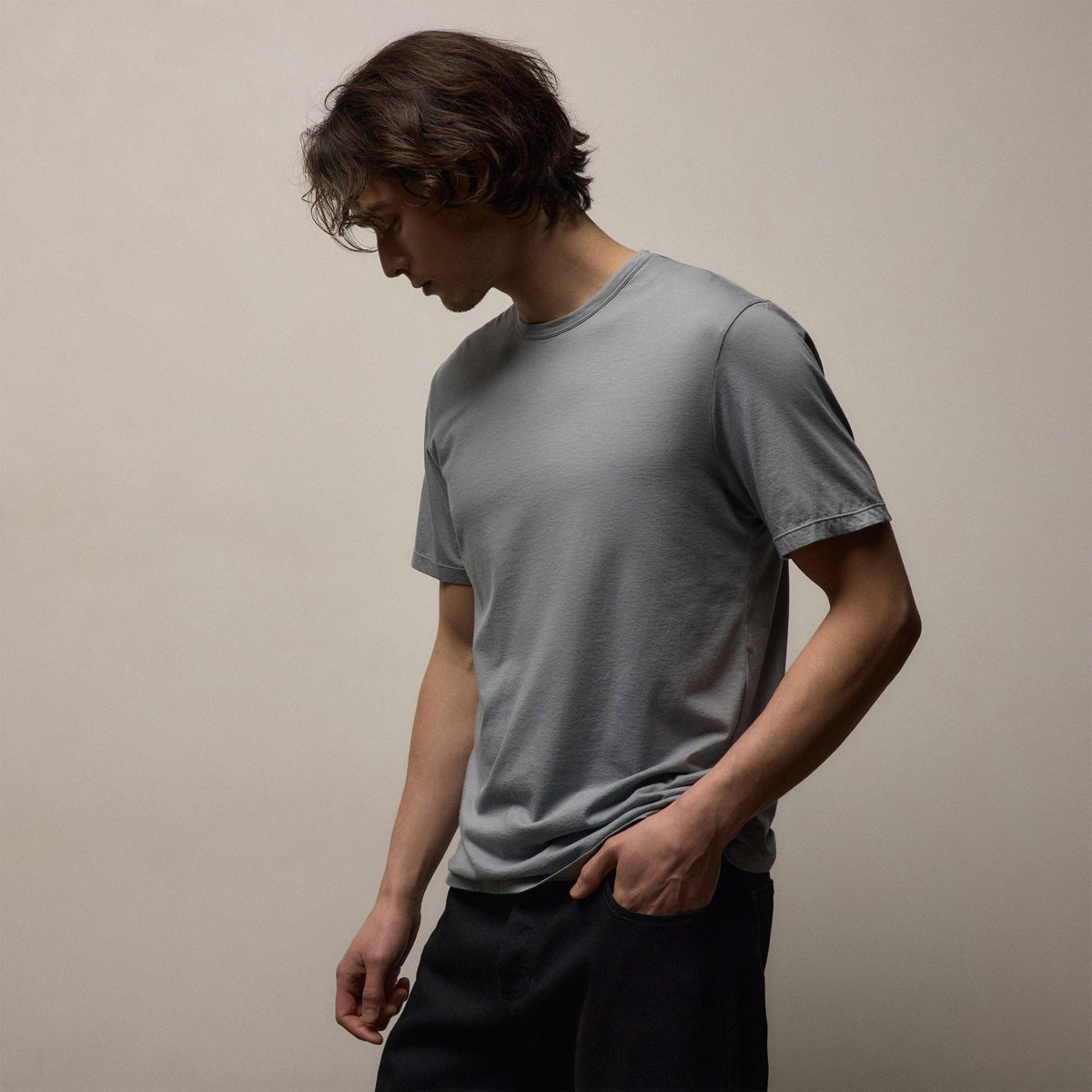 Luxe Lotus Jersey Tee in Ore | James Perse Los Angeles