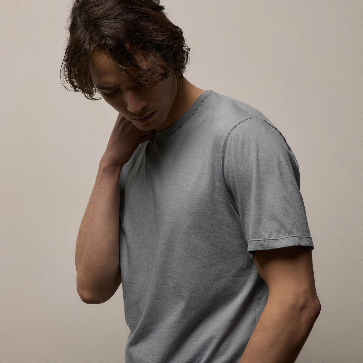Luxe Lotus Jersey Tee in Ore | James Perse Los Angeles
