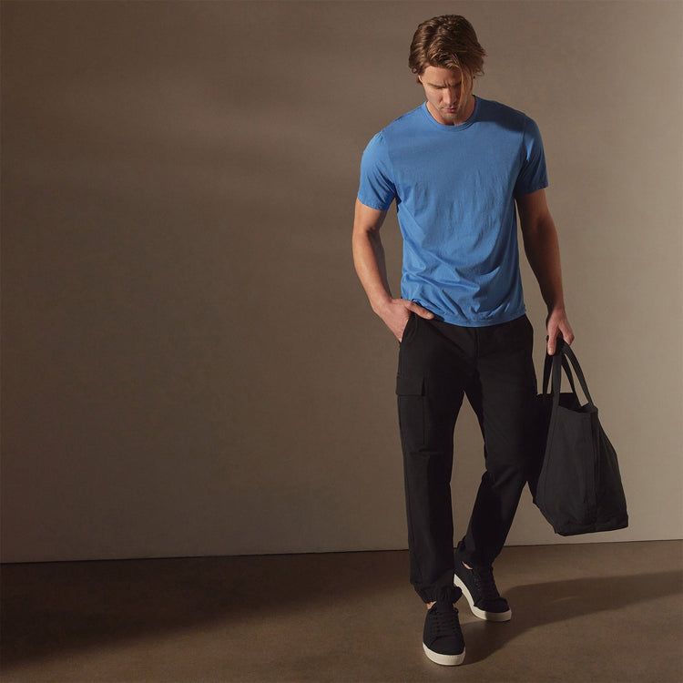 Luxe Lotus Jersey Tee in Spectrum Blue | James Perse Los Angeles