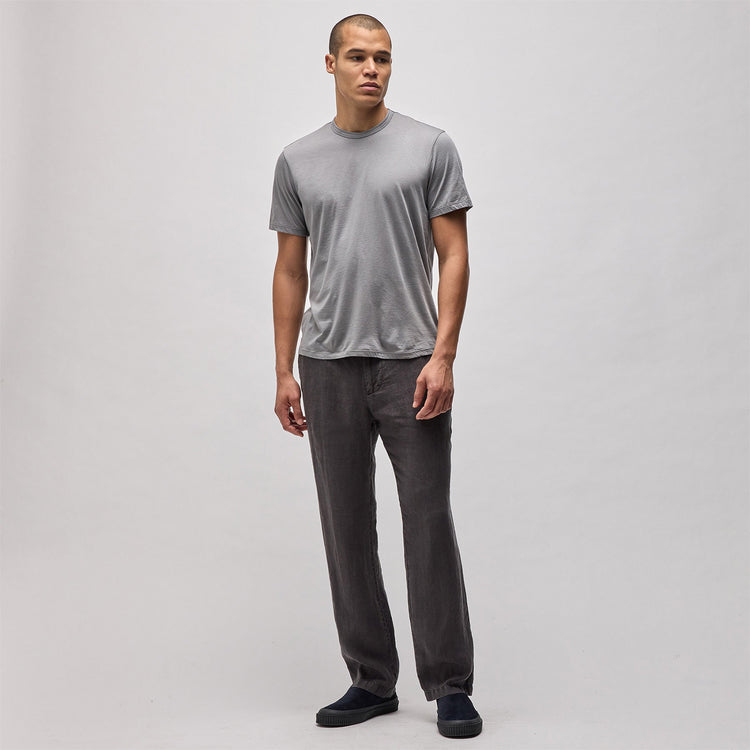 Luxe Lotus Jersey Tee in Silver Grey | James Perse in Los Angeles