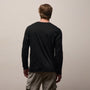 Luxe Lotus Jersey Long Sleeve in Black | James Perse Los Angeles