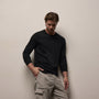 Luxe Lotus Jersey Long Sleeve in Black | James Perse Los Angeles