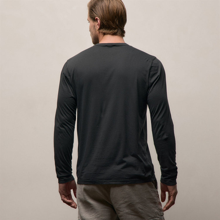 Luxe Lotus Jersey Long Sleeve in Carbon | James Perse Los Angeles