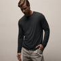 Luxe Lotus Jersey Long Sleeve in Carbon | James Perse Los Angeles