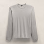 Luxe Lotus Jersey Long Sleeve in Fog | James Perse Los Angeles FLAT