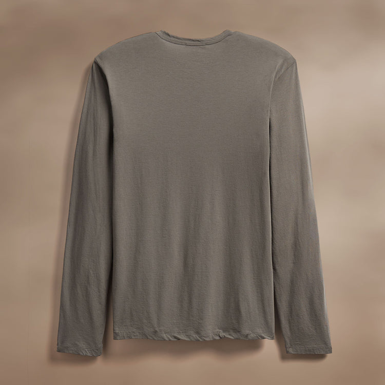Luxe Lotus Jersey Crew in Granite | James Perse Los Angeles