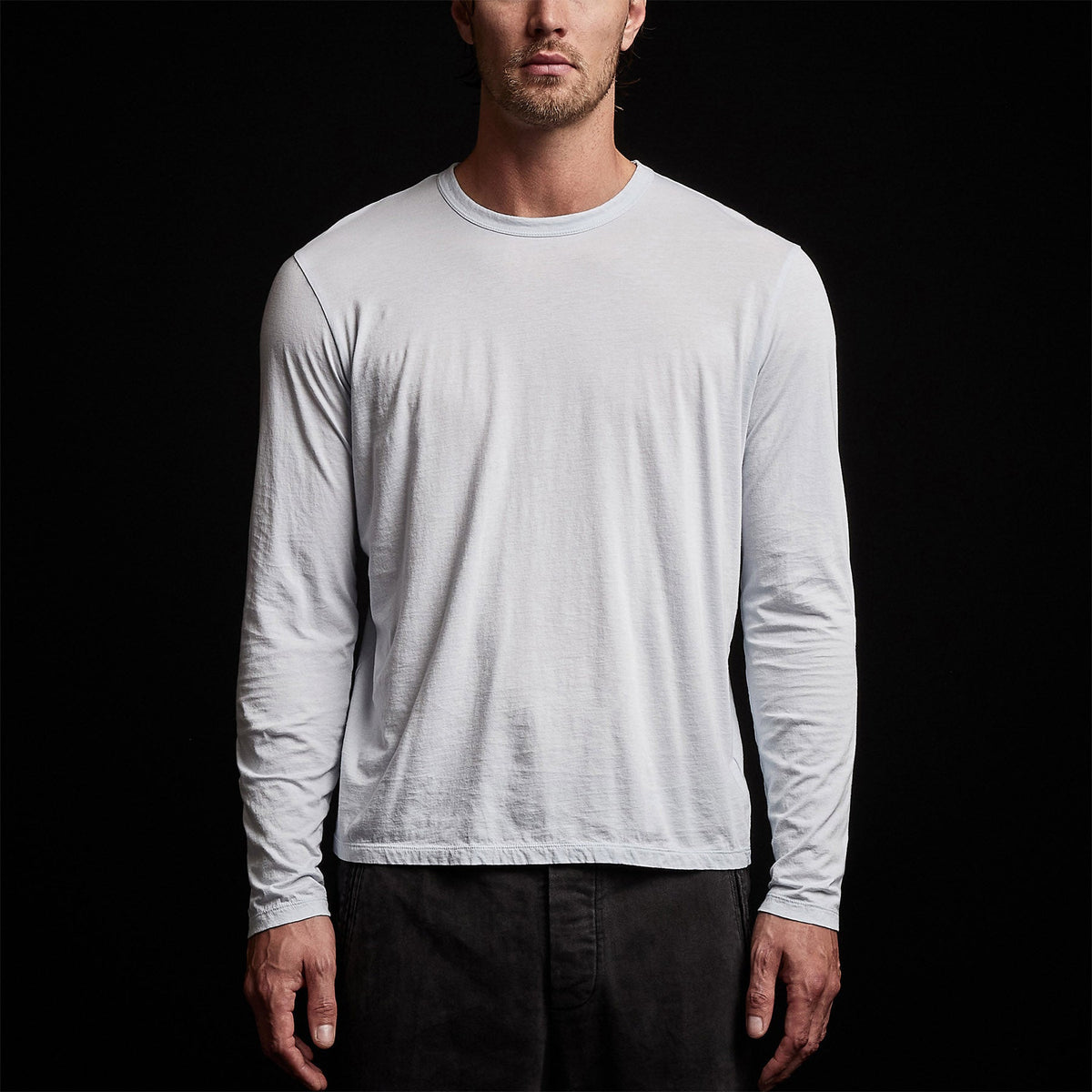 Luxe Lotus Jersey Crew in Memory | James Perse Los Angeles