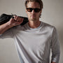 Luxe Lotus Jersey Crew in Memory | James Perse Los Angeles