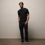 Luxe Lotus Jersey V Neck in Black | James Perse Los Angeles