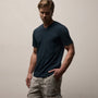 Luxe Lotus Jersey V Neck in French Navy | James Perse Los Angeles