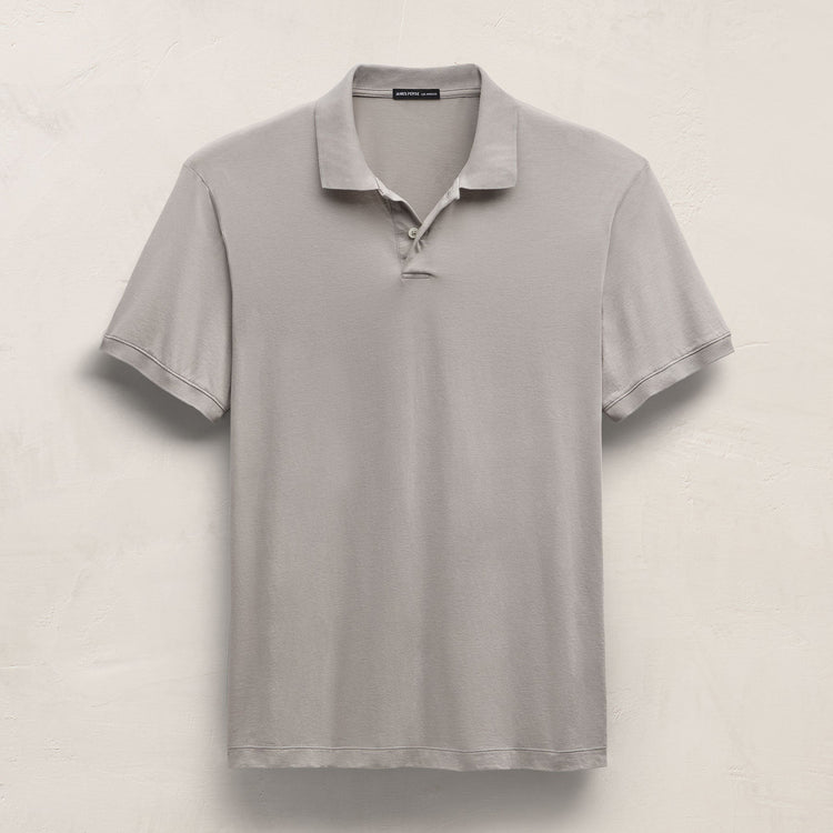 Luxe Lotus Jersey Polo in Fog | James Perse Los Angeles