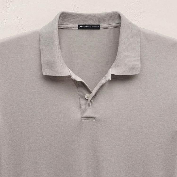 Luxe Lotus Jersey Polo in Fog | James Perse Los Angeles