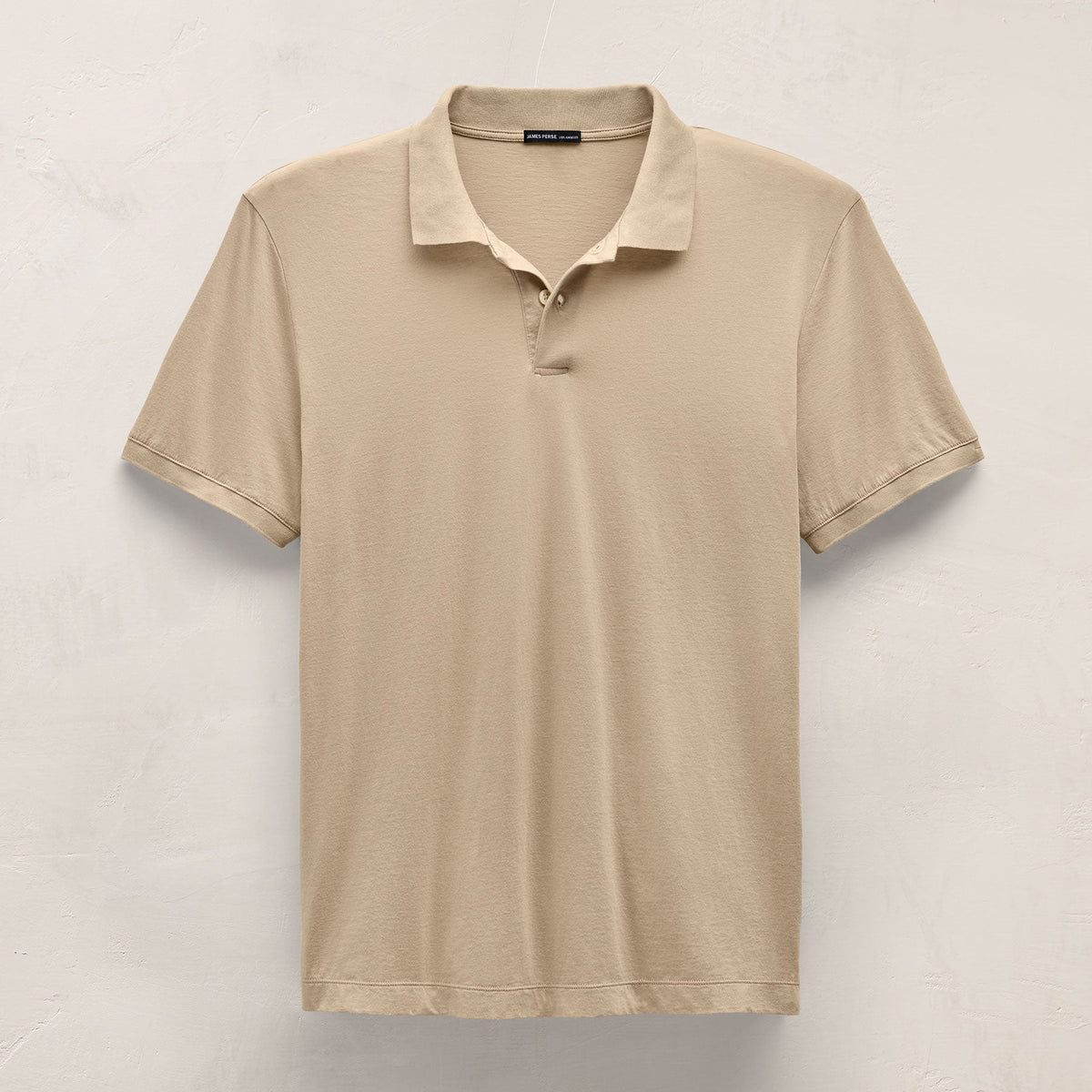 Luxe Lotus Jersey Polo in Light Khaki | James Perse Los Angeles